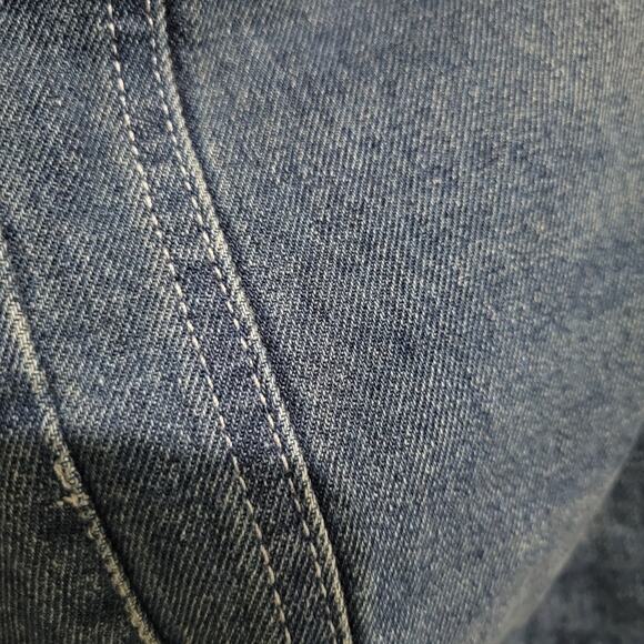 Barrel Leg Jeans Blue Balloon High Waist Medium Wash Baggy Wide Leg Ankle 25 26 - Picture 14 of 14